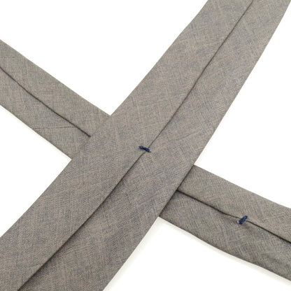 【中古】フモーザ Fumoza プリント シルク セッテピエゲ 無地ネクタイ グレー【 状態ランクB 】【 メンズ 】