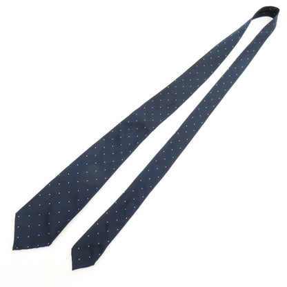 【中古】タイユアタイ TIE YOUR TIE シルク系 セッテピエゲ ドット柄ネクタイ ネイビーxホワイト【 状態ランクB 】【 メンズ 】
