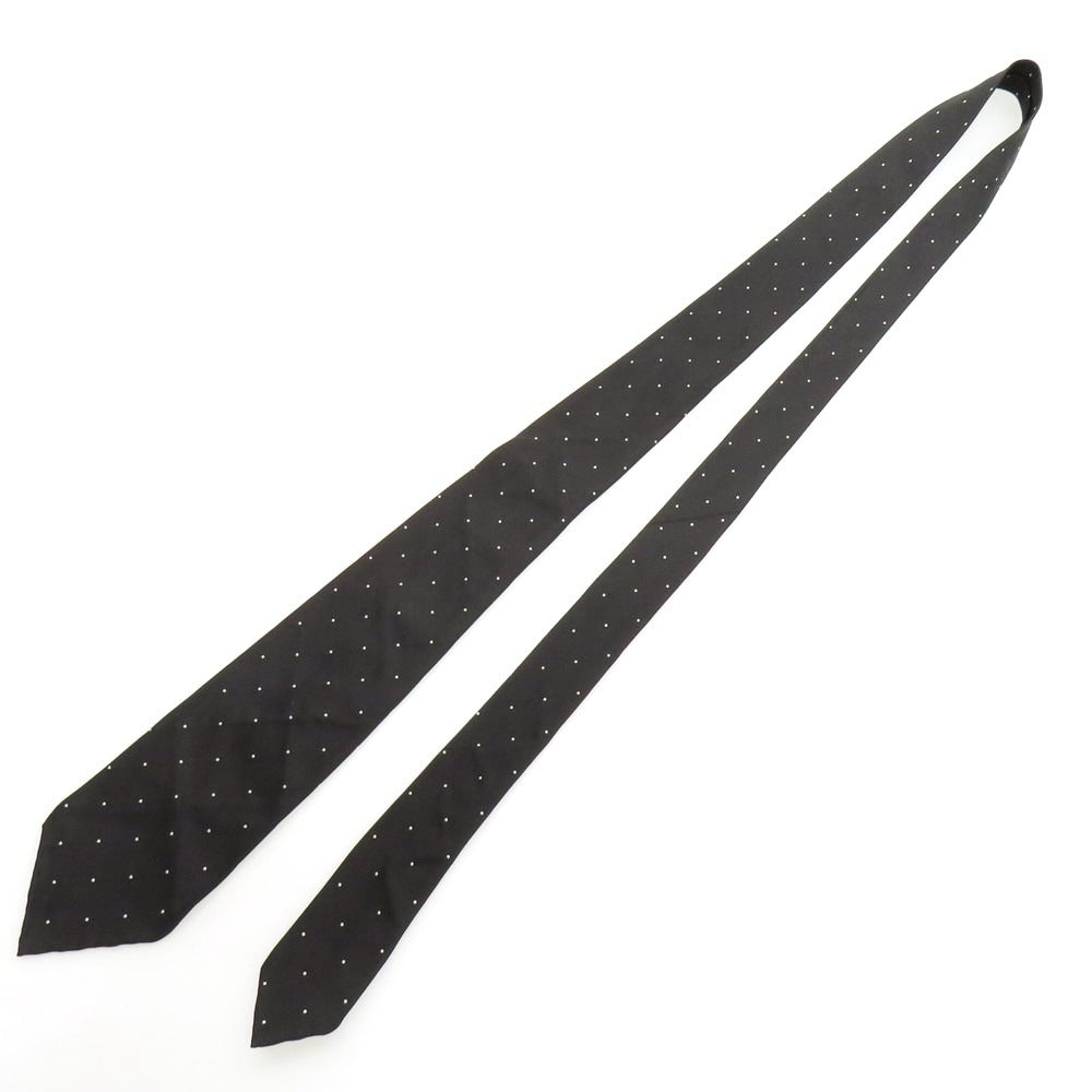 【中古】タイユアタイ TIE YOUR TIE シルク系 セッテピエゲ ドット柄ネクタイ ブラック【 状態ランクB 】【 メンズ 】