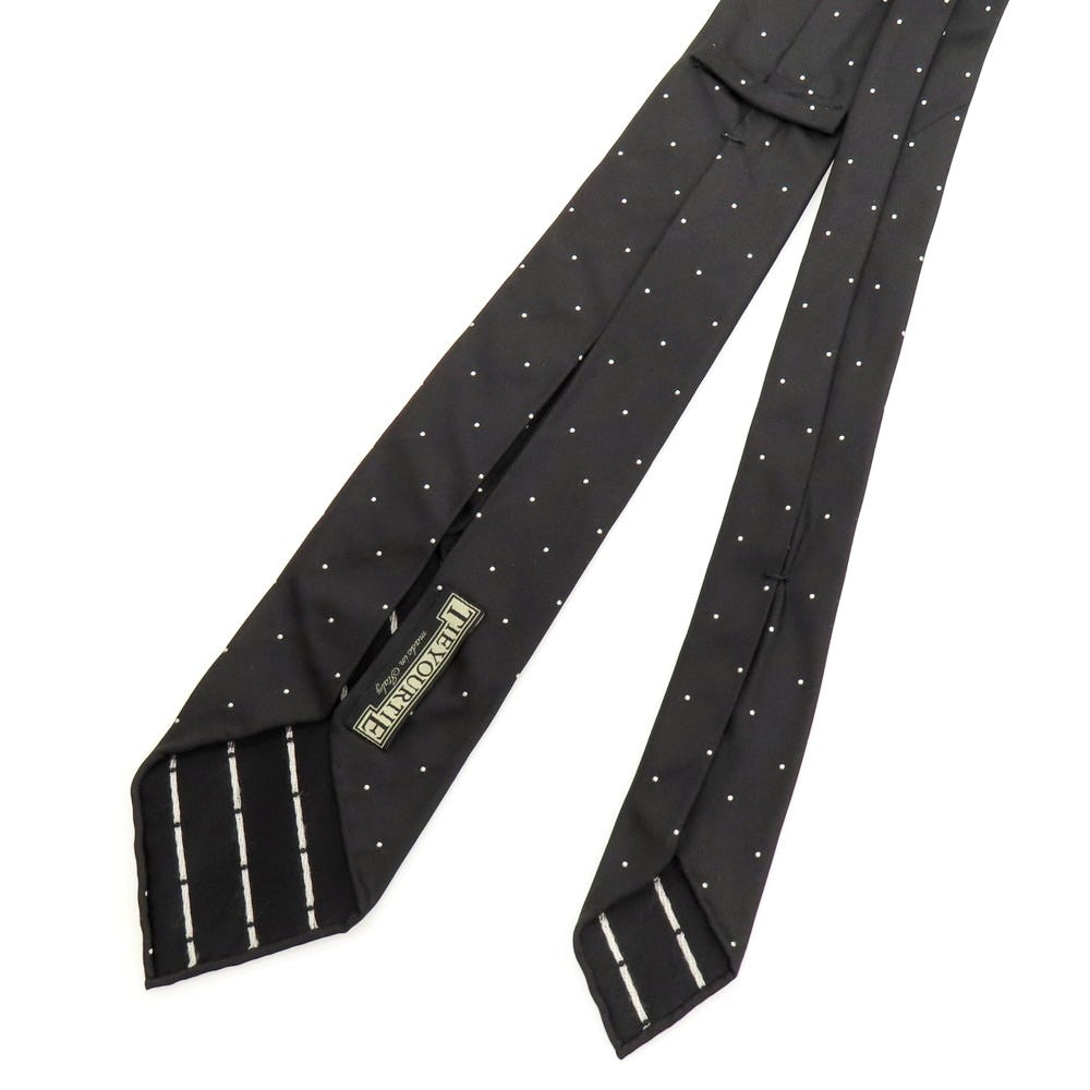 【中古】タイユアタイ TIE YOUR TIE シルク系 セッテピエゲ ドット柄ネクタイ ブラック【 状態ランクB 】【 メンズ 】