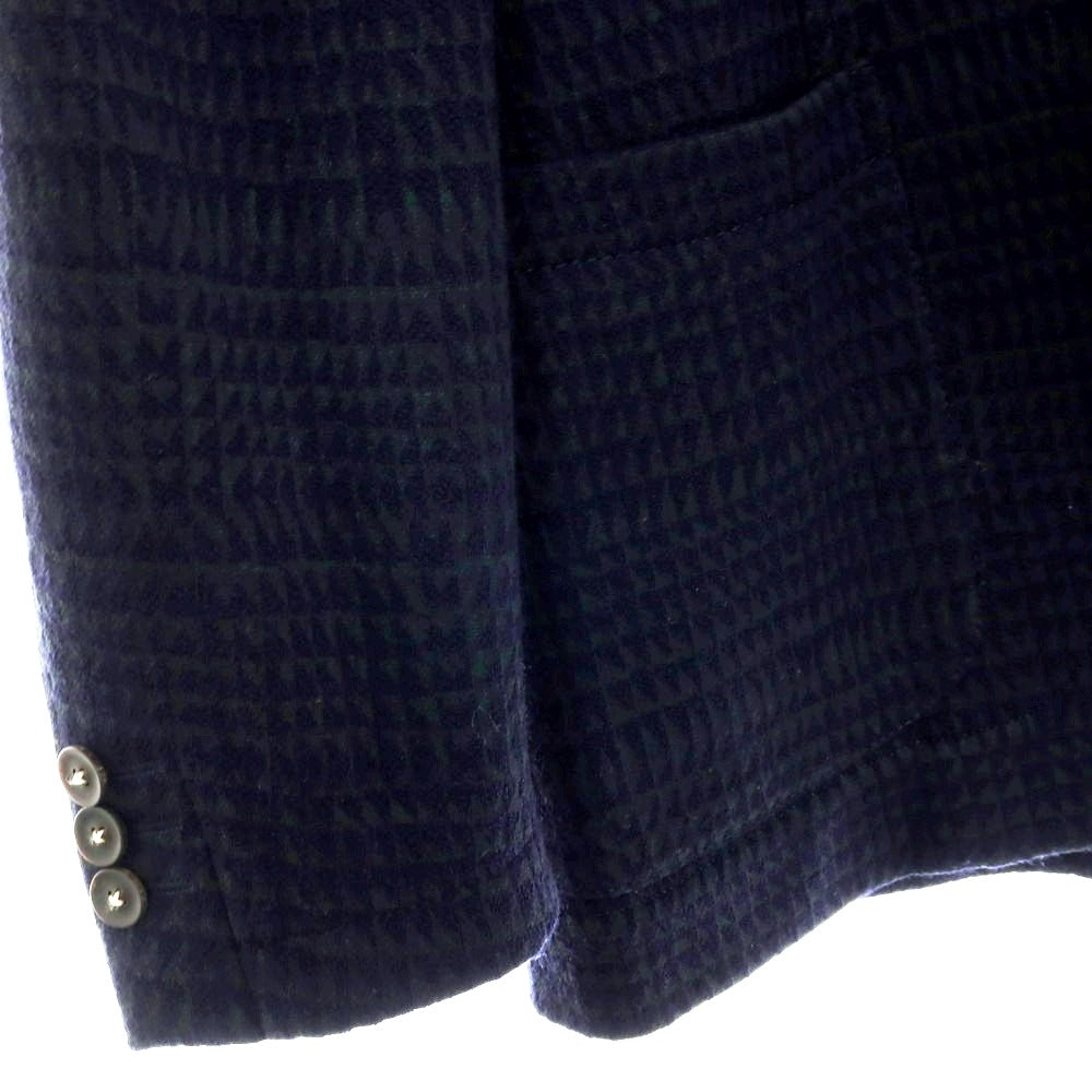 【中古】ザ ジジ THE GIGI コットンウールジャージー カジュアルジャケット ネイビーxグリーン【サイズ46】【 状態ランクB 】【 メンズ 】