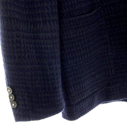 【中古】ザ ジジ THE GIGI コットンウールジャージー カジュアルジャケット ネイビーxグリーン【サイズ46】【 状態ランクB 】【 メンズ 】