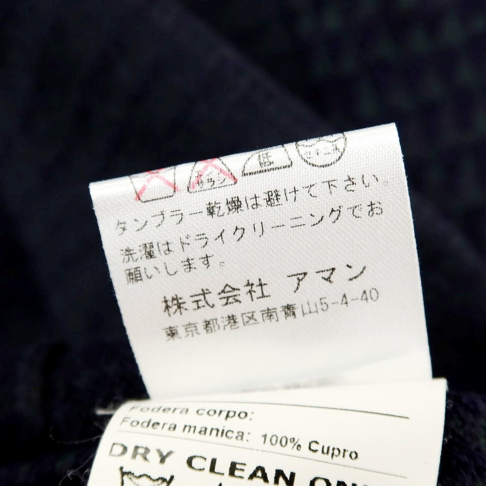 【中古】ザ ジジ THE GIGI コットンウールジャージー カジュアルジャケット ネイビーxグリーン【サイズ46】【 状態ランクB 】【 メンズ 】