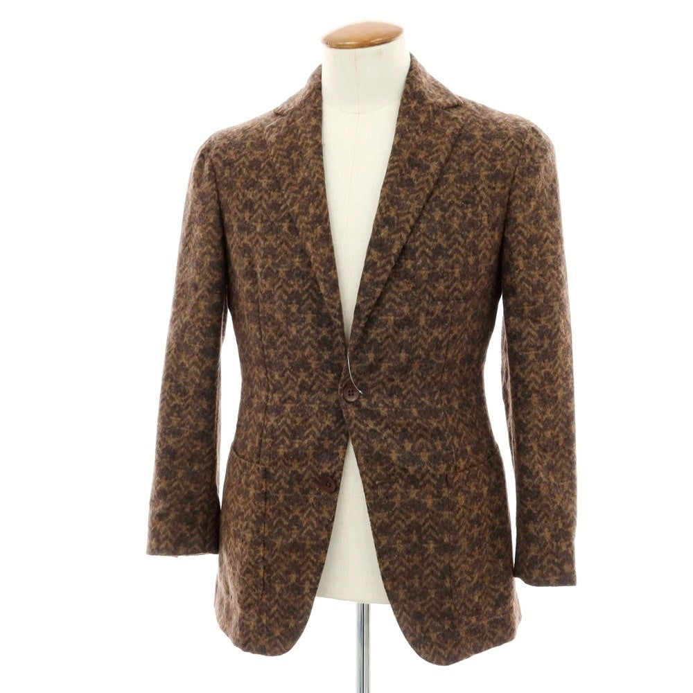 【中古】エルネスト ernesto GFB アルパカウールナイロン 2B カジュアルジャケット ブラウン【 46 】【 状態ランクB 】【 メンズ 】