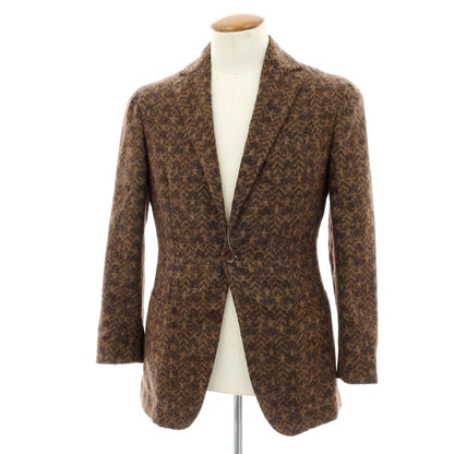 【中古】エルネスト ernesto GFB アルパカウールナイロン 2B カジュアルジャケット ブラウン【 46 】【 状態ランクB 】【 メンズ 】