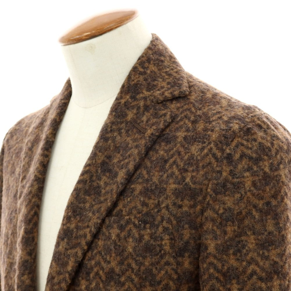 【中古】エルネスト ernesto GFB アルパカウールナイロン 2B カジュアルジャケット ブラウン【 46 】【 状態ランクB 】【 メンズ 】