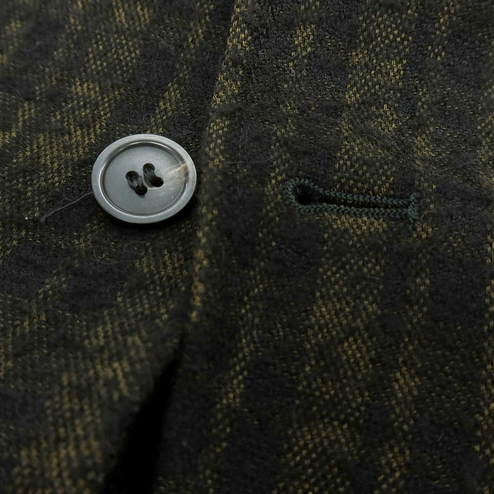 【中古】アルテア Altea COPPER ウール混レーヨンナイロン チェック 2B カジュアルジャケット オリーブxブラック【 M 】【 状態ランクC 】【 メンズ 】