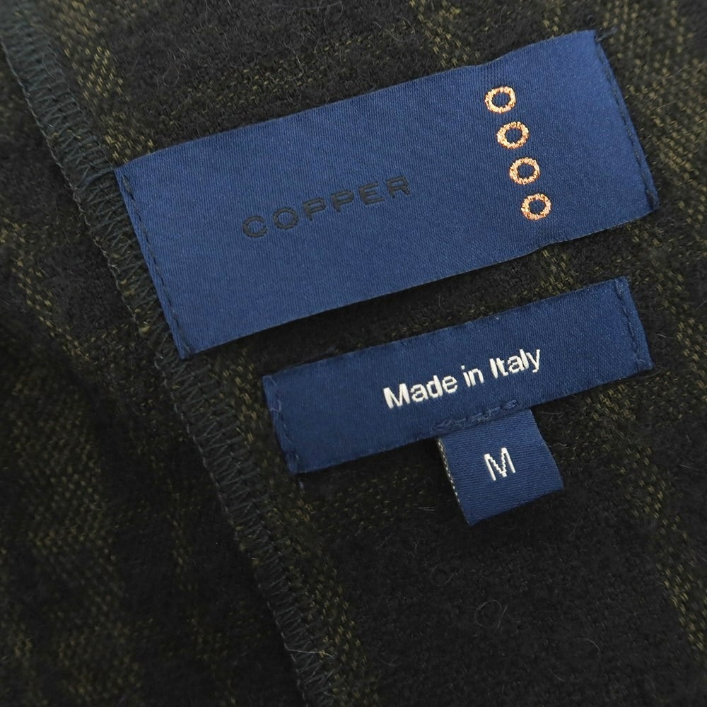 【中古】アルテア Altea COPPER ウール混レーヨンナイロン チェック 2B カジュアルジャケット オリーブxブラック【 M 】【 状態ランクC 】【 メンズ 】