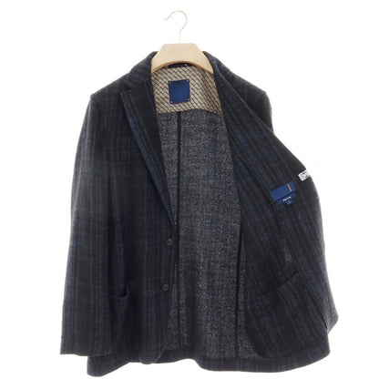 【中古】アルテア Altea COPPER ウール混レーヨンナイロン チェック 2B カジュアルジャケット ブラックxネイビー【 L 】【 状態ランクC 】【 メンズ 】