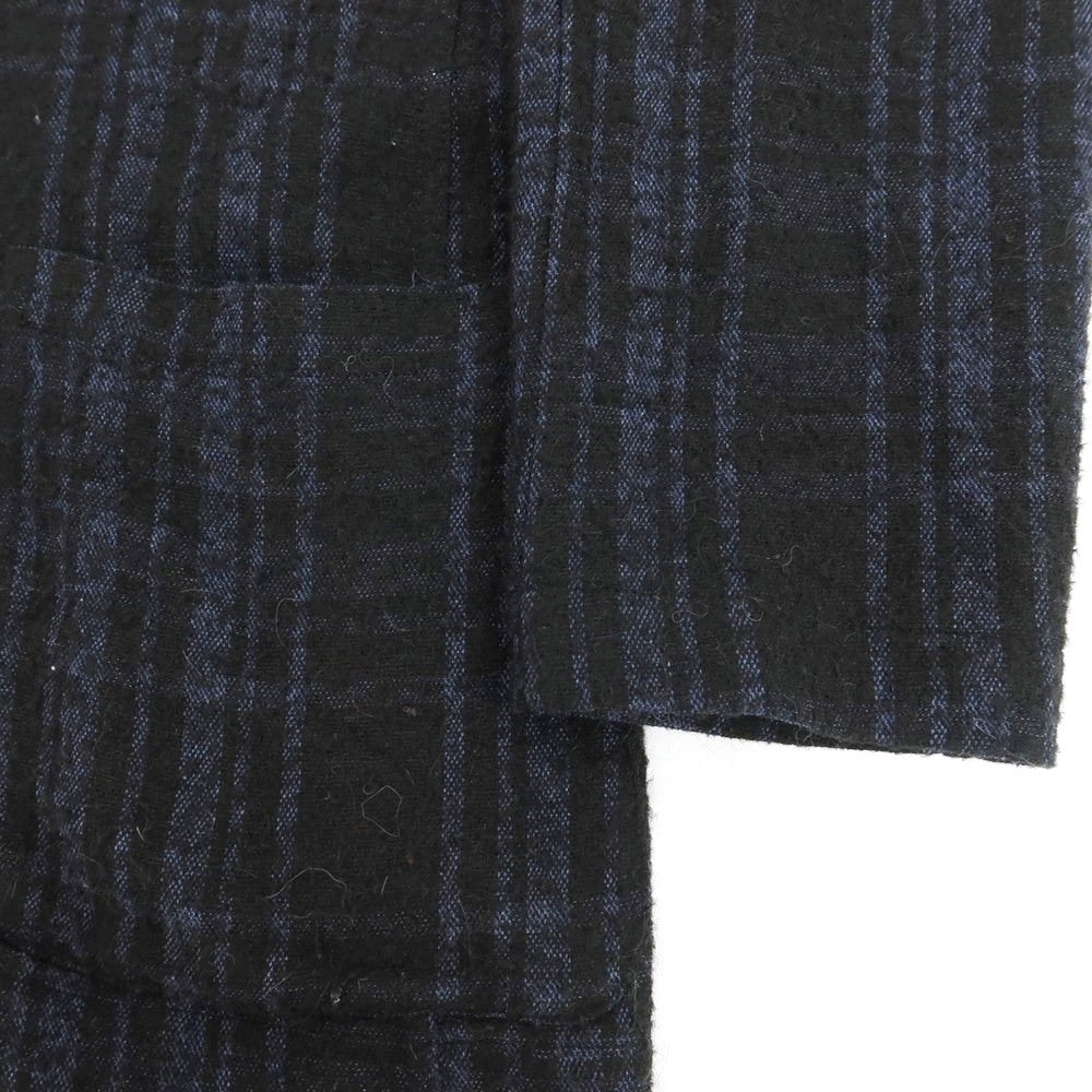 【中古】アルテア Altea COPPER ウール混レーヨンナイロン チェック 2B カジュアルジャケット ブラックxネイビー【 L 】【 状態ランクC 】【 メンズ 】