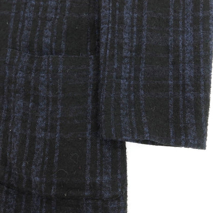 【中古】アルテア Altea COPPER ウール混レーヨンナイロン チェック 2B カジュアルジャケット ブラックxネイビー【 L 】【 状態ランクC 】【 メンズ 】