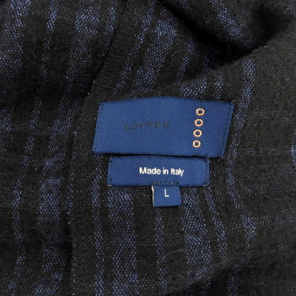 【中古】アルテア Altea COPPER ウール混レーヨンナイロン チェック 2B カジュアルジャケット ブラックxネイビー【 L 】【 状態ランクC 】【 メンズ 】