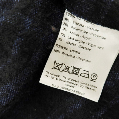 【中古】アルテア Altea COPPER ウール混レーヨンナイロン チェック 2B カジュアルジャケット ブラックxネイビー【 L 】【 状態ランクC 】【 メンズ 】