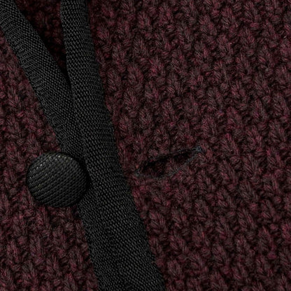 【中古】ラルディーニ LARDINI ミドルゲージ ウール ショールカラー ニットジャケット ダークパープル【 M 】【 状態ランクB 】【 メンズ 】