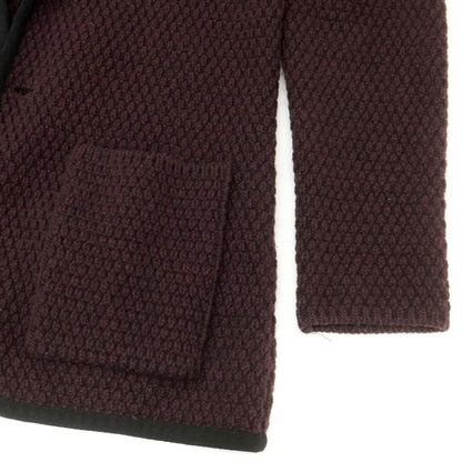 【中古】ラルディーニ LARDINI ミドルゲージ ウール ショールカラー ニットジャケット ダークパープル【 M 】【 状態ランクB 】【 メンズ 】