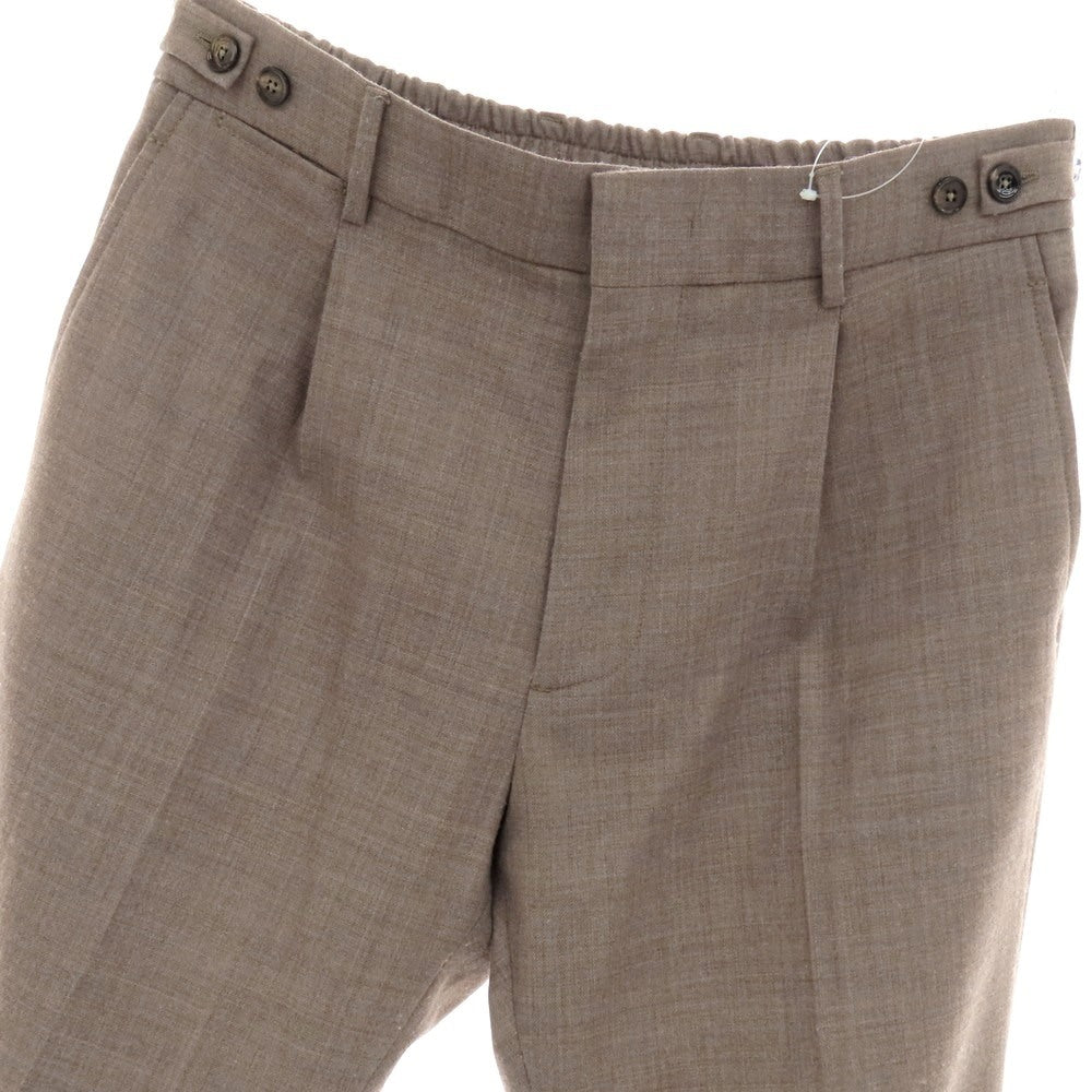 【中古】ベルウィッチ BERWICH ストレッチ ポリエステルウール イージースラックスパンツ トープ【 50 】【 状態ランクC 】【 メンズ 】