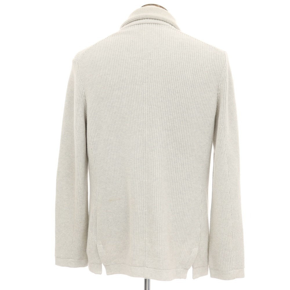 【中古】ブルネロクチネリ Brunello Cucinelli コットン ショールカラー カーディガン ライトグレー【サイズ52】【 状態ランクC 】【 メンズ 】