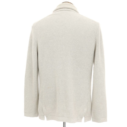 【中古】ブルネロクチネリ Brunello Cucinelli コットン ショールカラー カーディガン ライトグレー【サイズ52】【 状態ランクC 】【 メンズ 】