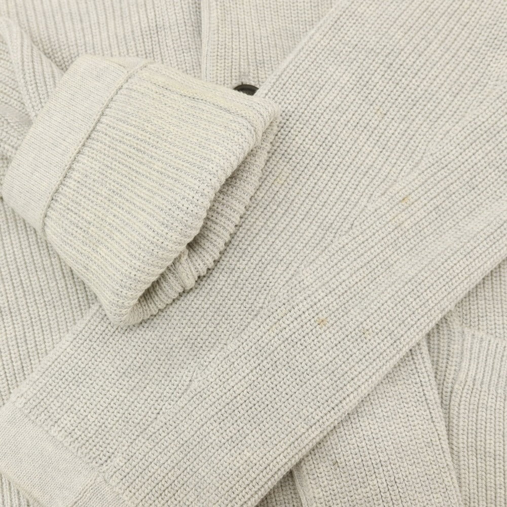 【中古】ブルネロクチネリ Brunello Cucinelli コットン ショールカラー カーディガン ライトグレー【サイズ52】【 状態ランクC 】【 メンズ 】