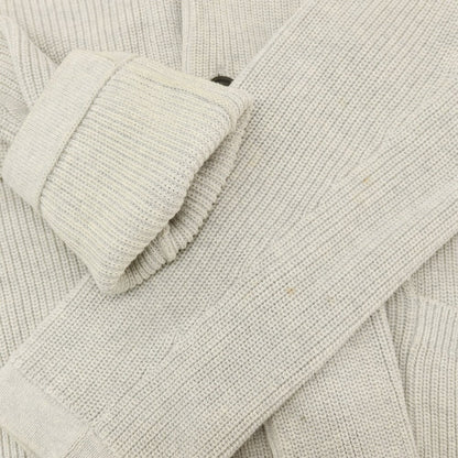 【中古】ブルネロクチネリ Brunello Cucinelli コットン ショールカラー カーディガン ライトグレー【サイズ52】【 状態ランクC 】【 メンズ 】
