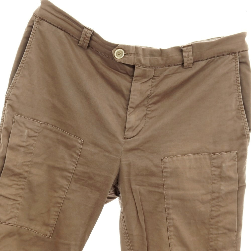 【中古】ブルネロクチネリ Brunello Cucinelli ストレッチ コットン カジュアルスラックスパンツ ブラウン【サイズ50】【 状態ランクC 】【 メンズ 】