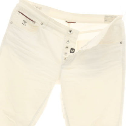 【中古】ブルネロクチネリ Brunello Cucinelli ストレッチ コットン 5ポケットパンツ ホワイト【 表記なし（XXXL位） 】【 状態ランクD 】【 メンズ 】 []