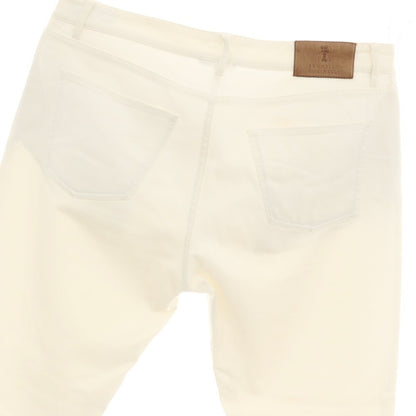 【中古】ブルネロクチネリ Brunello Cucinelli ストレッチ コットン 5ポケットパンツ ホワイト【 表記なし（XXXL位） 】【 状態ランクD 】【 メンズ 】 []