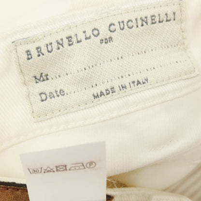 【中古】ブルネロクチネリ Brunello Cucinelli ストレッチ コットン 5ポケットパンツ ホワイト【 表記なし（XXXL位） 】【 状態ランクD 】【 メンズ 】 []