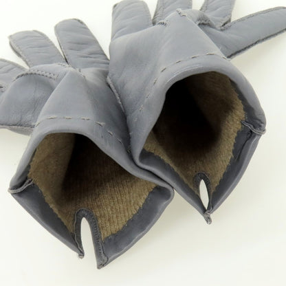 【中古】カリデイ CARIDEI レザー×カシミヤ 手袋 グレー【 8 1/2 】【 状態ランクB 】【 メンズ 】