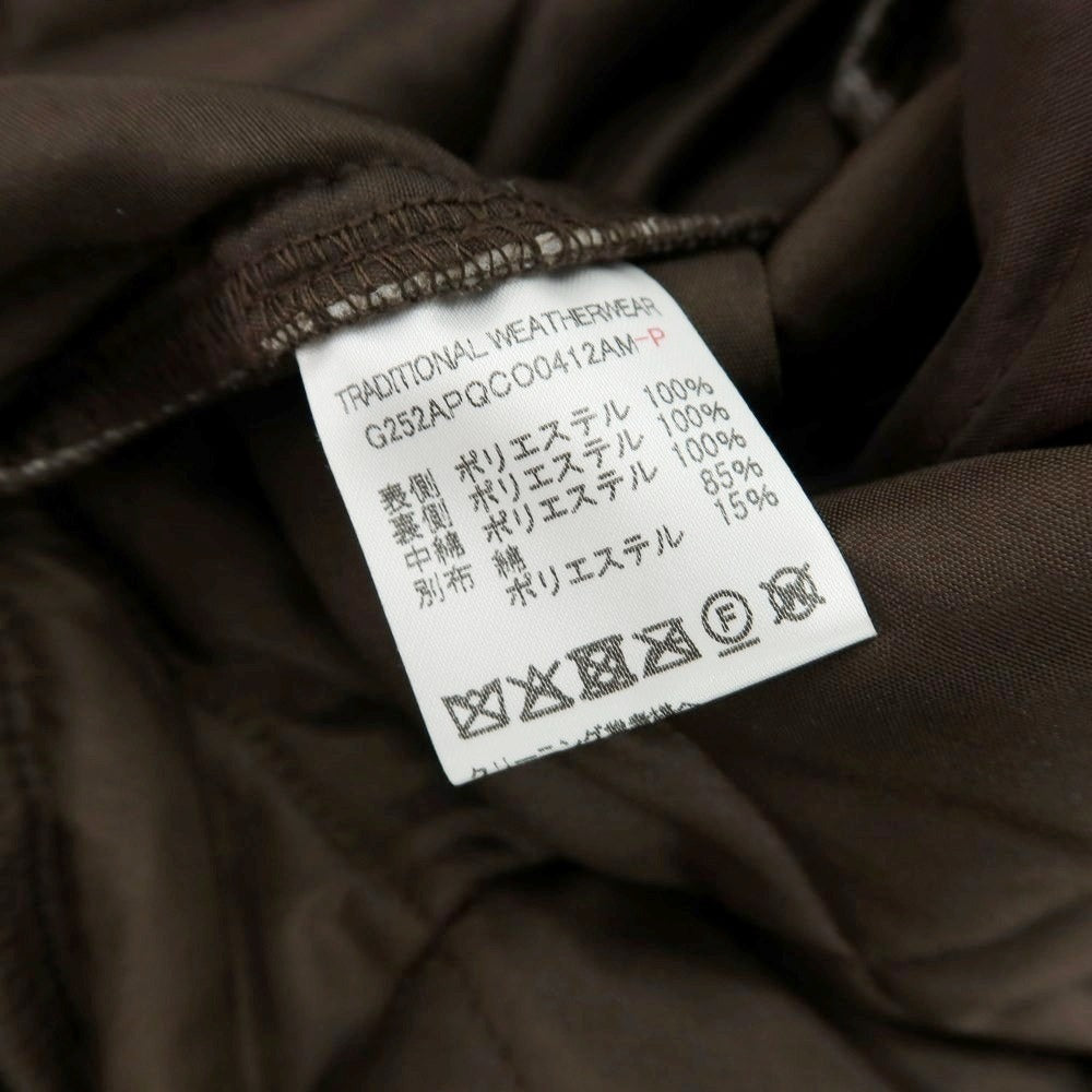 【中古】トラディショナルウェザーウェア Traditional Weatherwear 2025年秋冬 キルティングブルゾン ブラウン【 サイズ42 】【 状態ランクA 】【 メンズ 】 [APD]