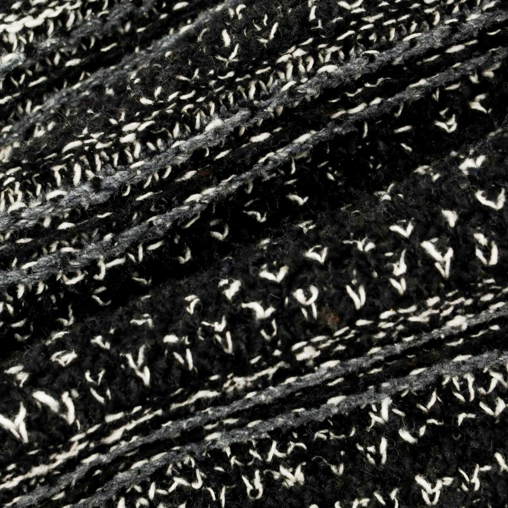 【中古】クレプスキュール crepuscule ウール系 クルーネック プルオーバーニット ブラックxホワイト【 2 】【 状態ランクA 】【 メンズ 】