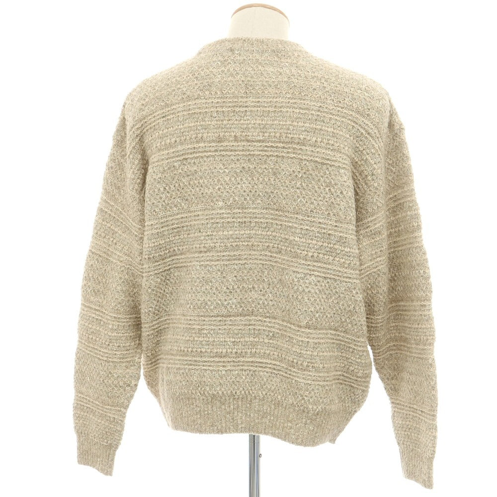 【中古】クレプスキュール crepuscule ウール系 クルーネック プルオーバーニット ベージュ【 1 】【 状態ランクA 】【 メンズ 】