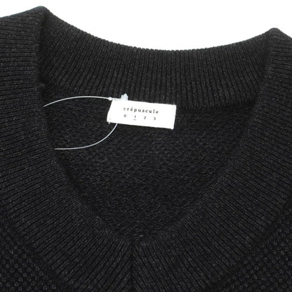 【中古】クレプスキュール crepuscule コットン系 Vネック プルオーバーニット ブラック系【 1 】【 状態ランクA 】【 メンズ 】