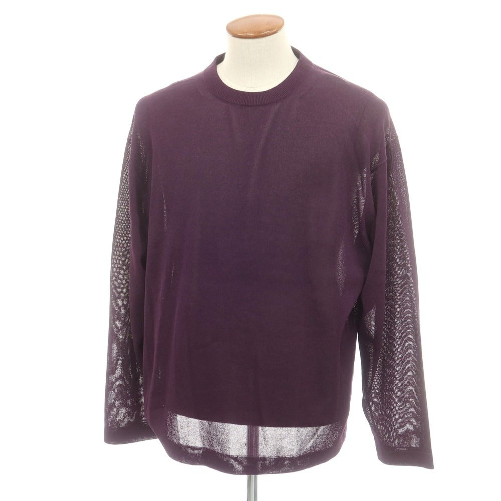 【中古】クレプスキュール crepuscule ポリエステル系 クルーネック プルオーバーニット パープル【 2 】【 状態ランクA 】【 メンズ 】