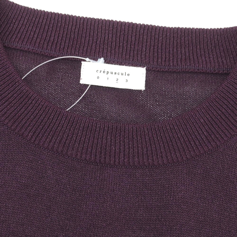 【中古】クレプスキュール crepuscule ポリエステル系 クルーネック プルオーバーニット パープル【 2 】【 状態ランクA 】【 メンズ 】