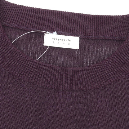 【中古】クレプスキュール crepuscule ポリエステル系 クルーネック プルオーバーニット パープル【 2 】【 状態ランクA 】【 メンズ 】