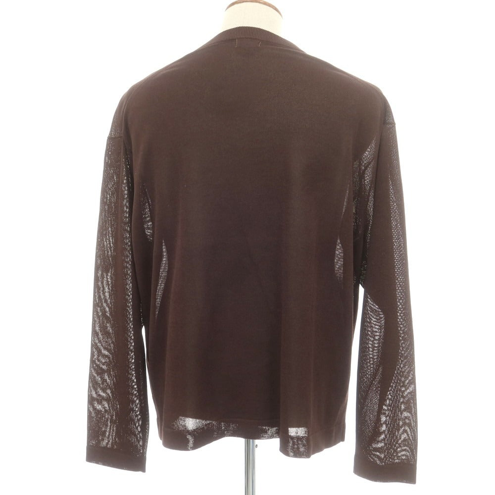 【中古】クレプスキュール crepuscule ポリエステル系 クルーネック プルオーバーニット ダークブラウン【サイズ2】【 状態ランクA 】【 メンズ 】[EPD]