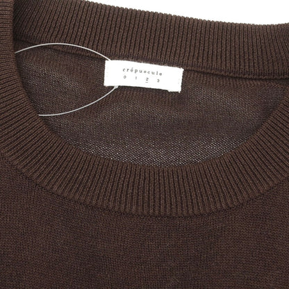 【中古】クレプスキュール crepuscule ポリエステル系 クルーネック プルオーバーニット ダークブラウン【 2 】【 状態ランクA 】【 メンズ 】