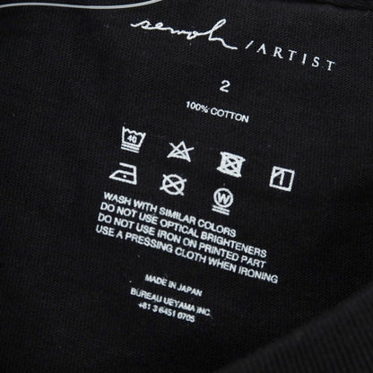 【中古】セモー semoh クルーネック プリント 半袖Ｔシャツ ブラック【 2 】【 状態ランクA 】【 メンズ 】