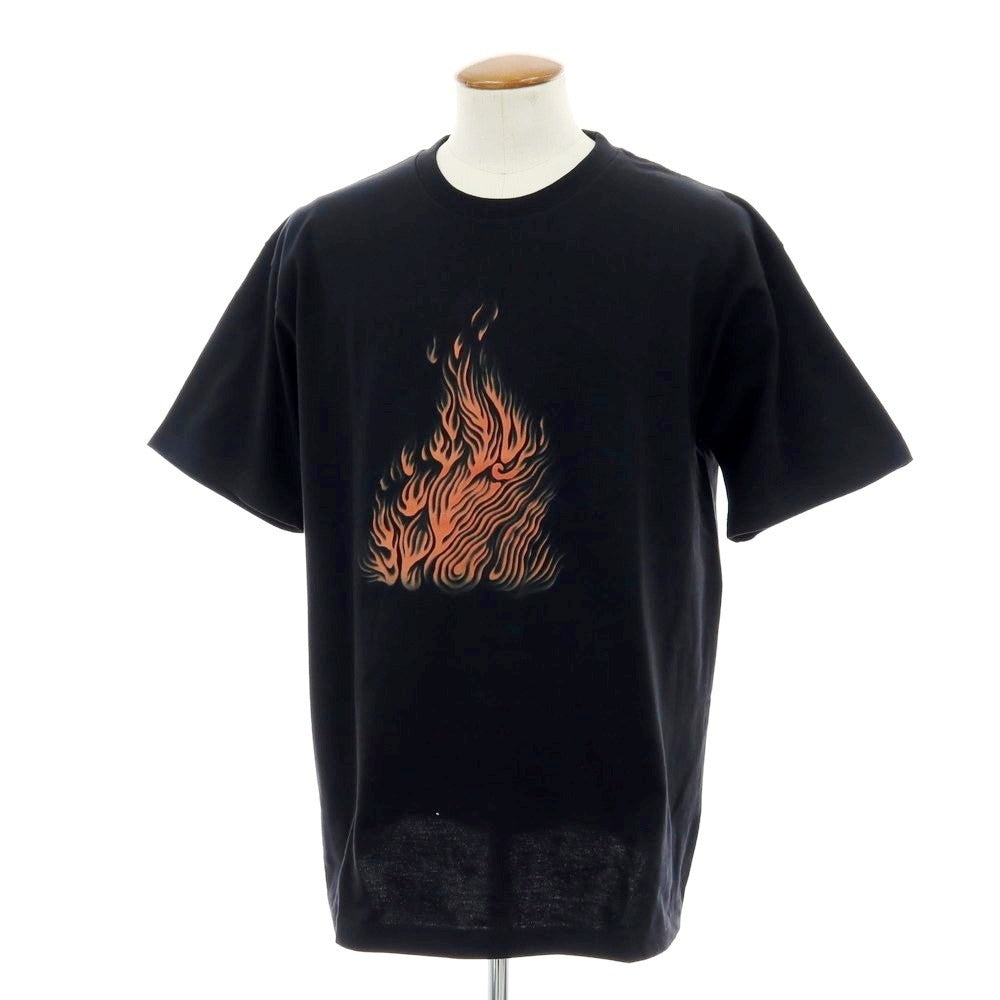 【中古】セモー semoh クルーネック プリント 半袖Ｔシャツ ブラック【サイズ2】【 状態ランクA 】【 メンズ 】[EPD]