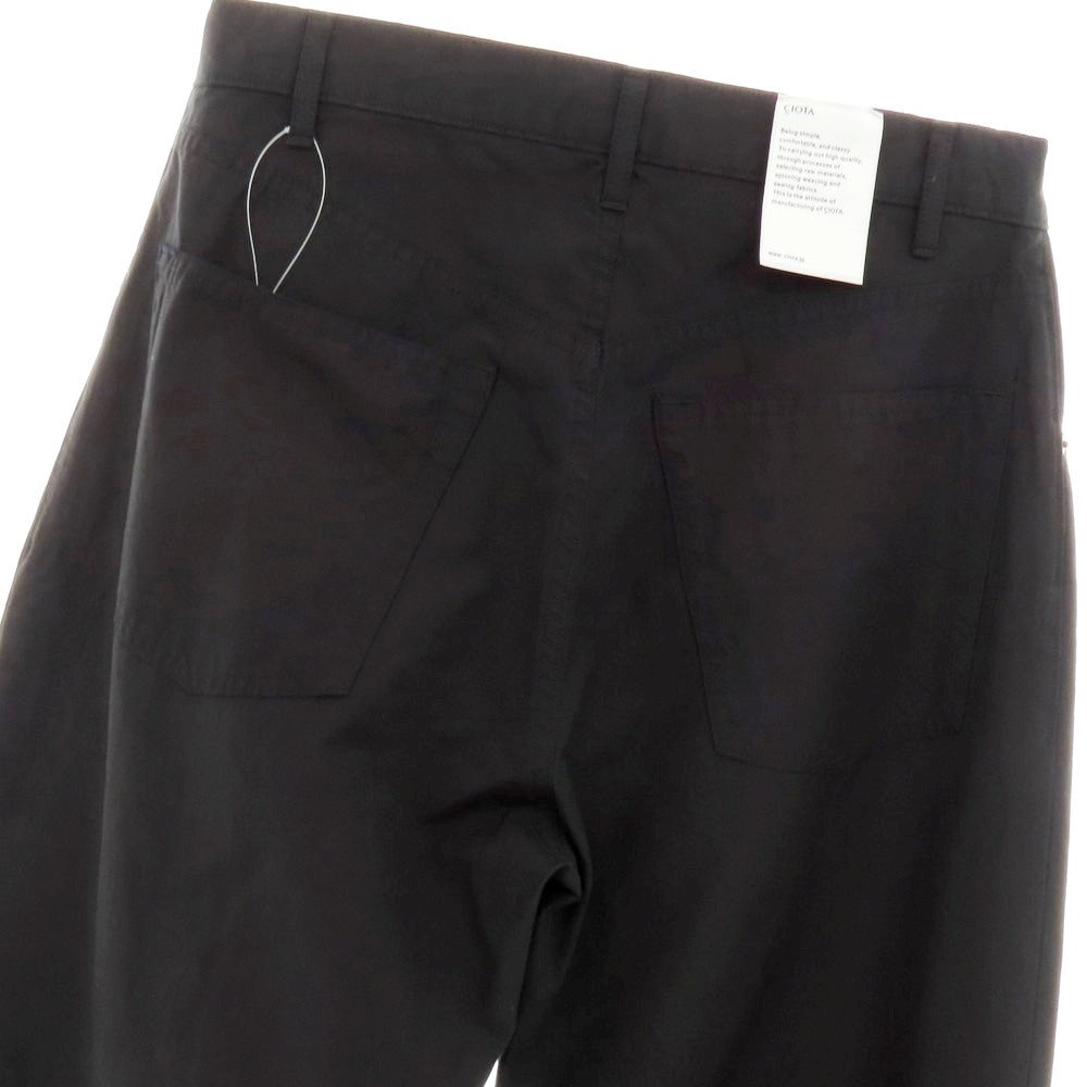 【中古】シオタ CIOTA コットン系 ワイド テーバード 5ポケットパンツ ブラック【 表記なし（L位） 】【 状態ランクA 】【 メンズ 】