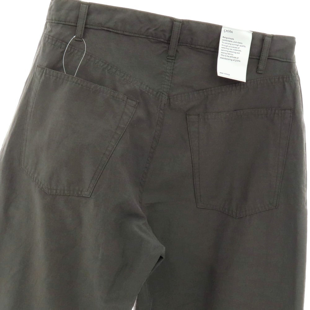 【中古】シオタ CIOTA コットン系 ワイド テーバード 5ポケットパンツ ダークグレー系【 表記なし（L位） 】【 状態ランクA 】【 メンズ 】
