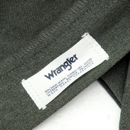 【中古】ラングラー Wrangler ポリエステル系 ワイドセミフレア カジュアルスラックスパンツ グリーングレー系【 表記なし（L位） 】【 状態ランクA 】【 メンズ 】