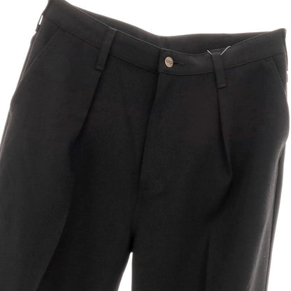 【中古】ラングラー Wrangler ポリエステル系 ワイドセミフレア カジュアルスラックスパンツ ブラック【 表記なし（L位） 】【 状態ランクA 】【 メンズ 】