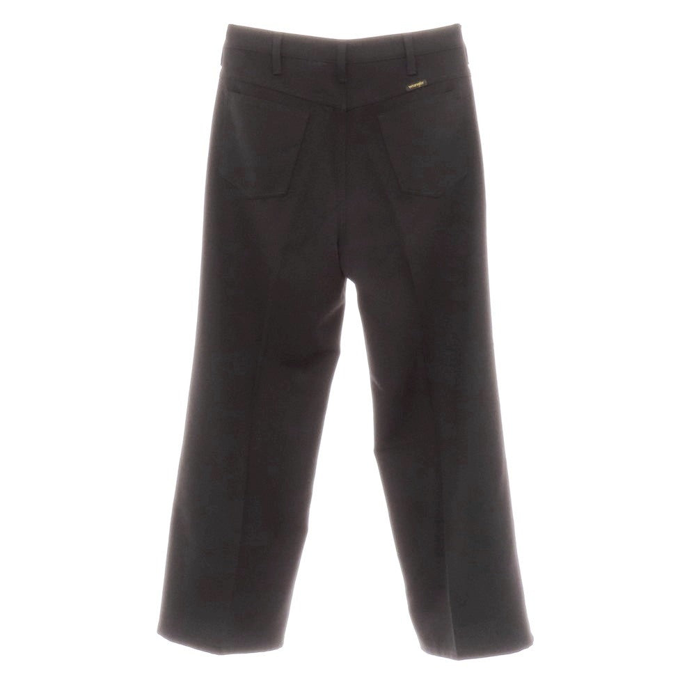 【中古】ラングラー Wrangler ポリエステル系 ワイドセミフレア カジュアルスラックスパンツ ブラック【 表記なし（L位） 】【 状態ランクA 】【 メンズ 】