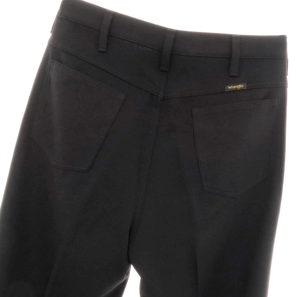 【中古】ラングラー Wrangler ポリエステル系 ワイドセミフレア カジュアルスラックスパンツ ブラック【 表記なし（L位） 】【 状態ランクA 】【 メンズ 】