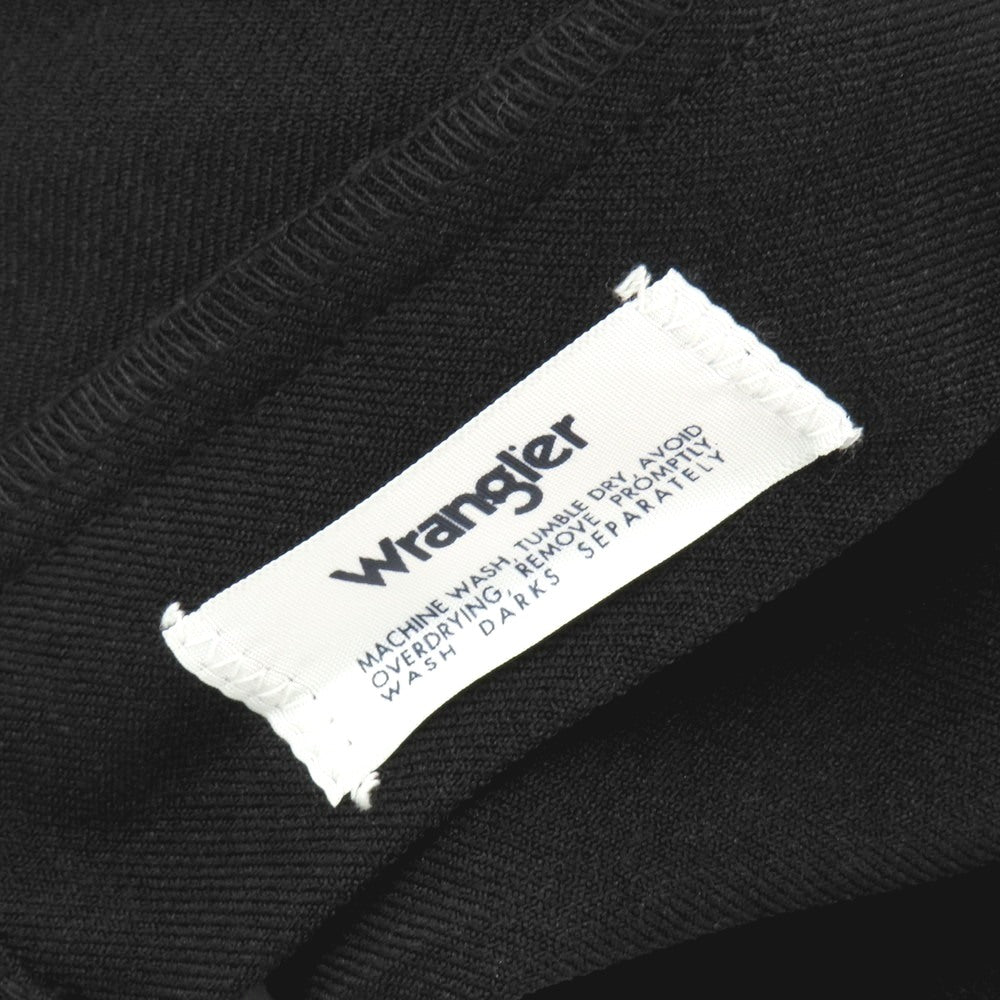 【中古】ラングラー Wrangler ポリエステル系 ワイドセミフレア カジュアルスラックスパンツ ブラック【 表記なし（L位） 】【 状態ランクA 】【 メンズ 】