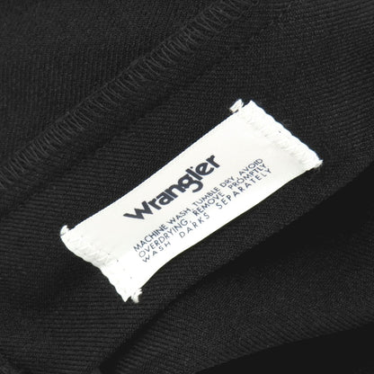 【中古】ラングラー Wrangler ポリエステル系 ワイドセミフレア カジュアルスラックスパンツ ブラック【 表記なし（L位） 】【 状態ランクA 】【 メンズ 】