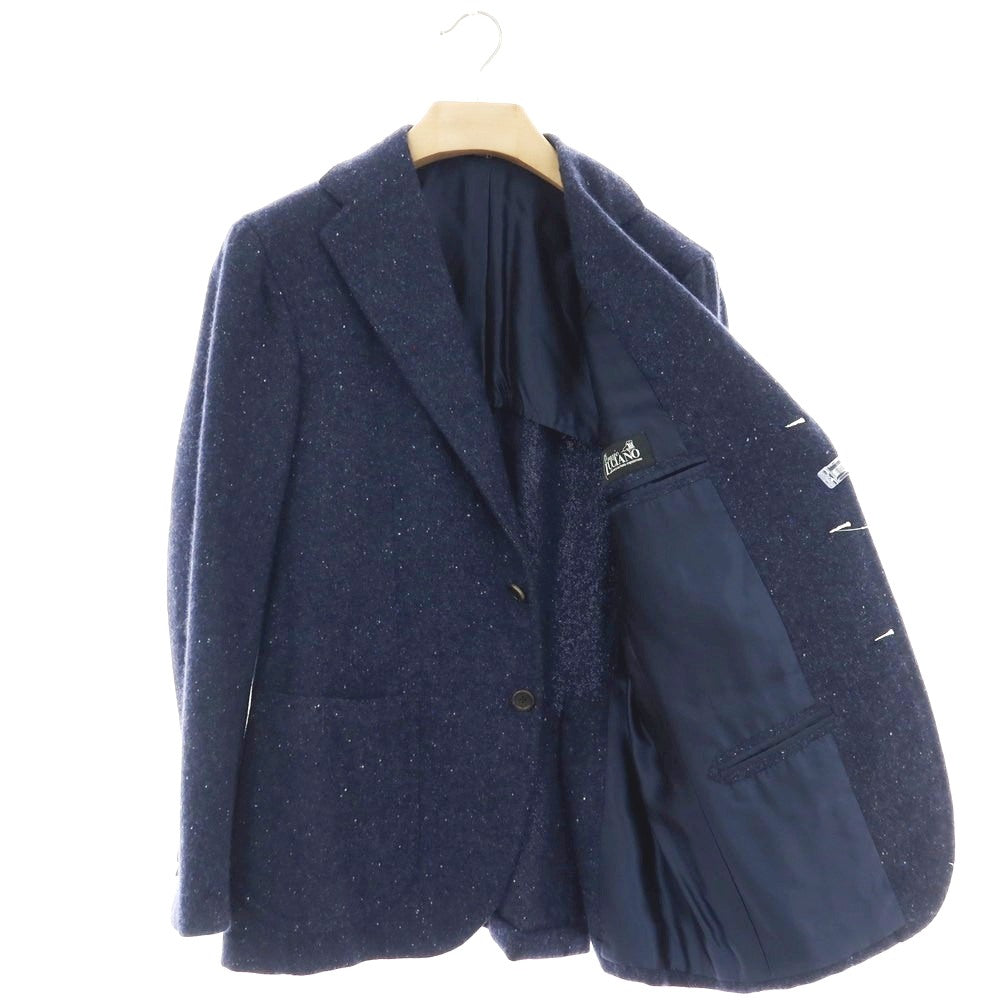 【中古】オラッツィオ ルチアーノ Orazio Luciano カシミヤ 3B テーラードジャケット ライトネイビー【 48 】【 状態ランクB 】【 メンズ 】