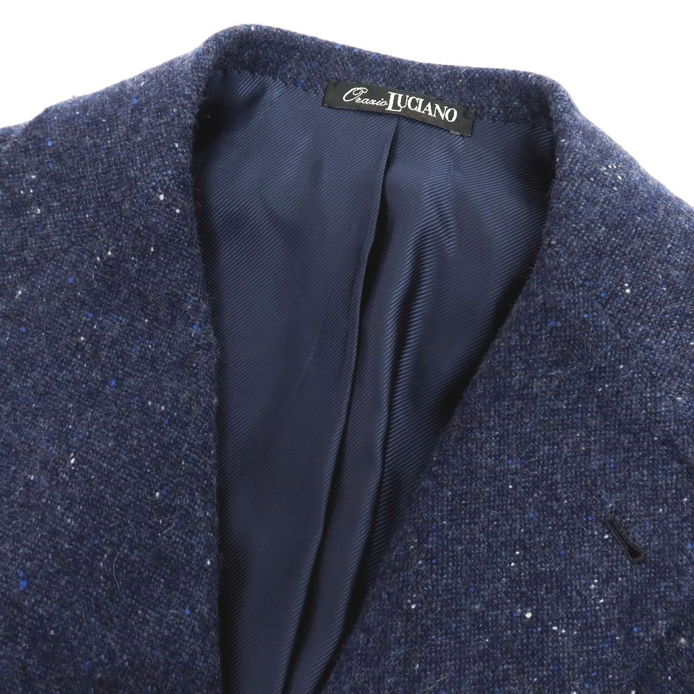 【中古】オラッツィオ ルチアーノ Orazio Luciano カシミヤ 3B テーラードジャケット ライトネイビー【 サイズ48 】【 状態ランクB 】【 メンズ 】 [APD]